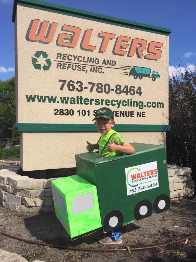 Little Kid Dressed Up As A Walters Truck
